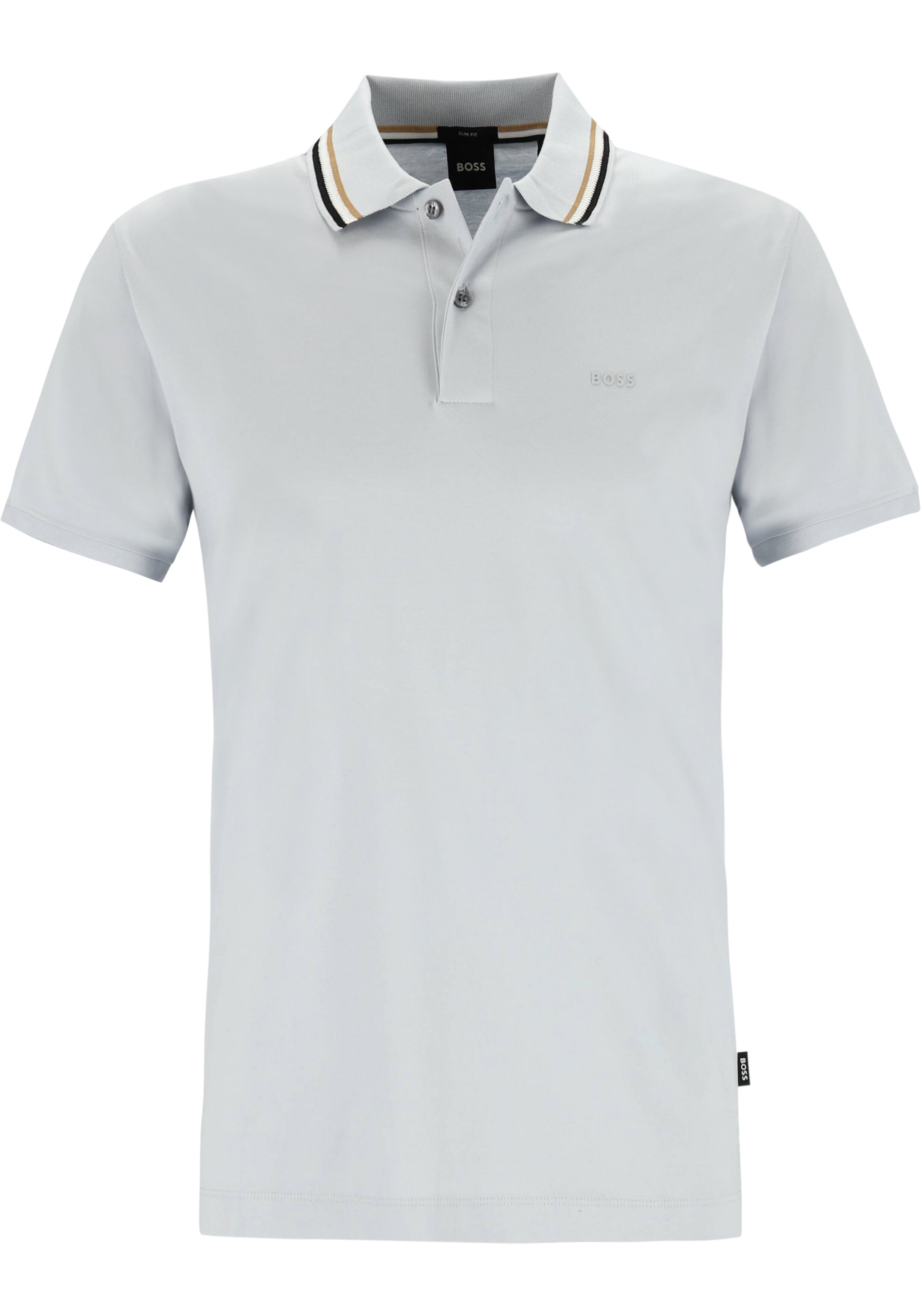 BOSS Penrose slim fit polo, jersey, grijs